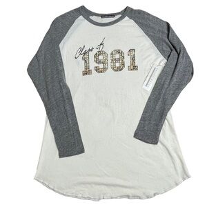 Prince Peter Class of 1981 raglan tee with printed signatures NWT large